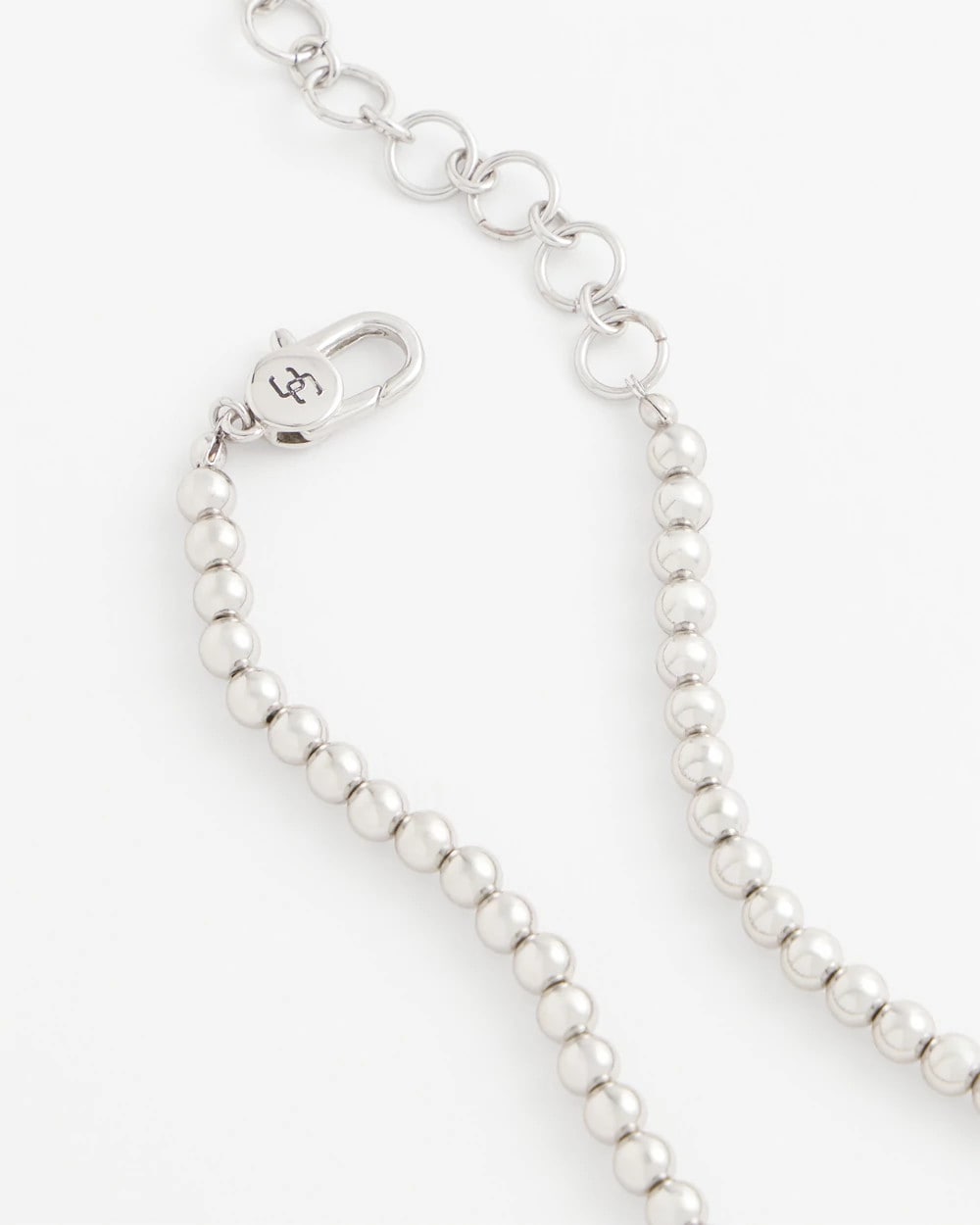 Silvertone Beaded Necklace