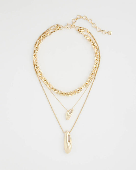 Convertible Three-Strand Pendant Necklace