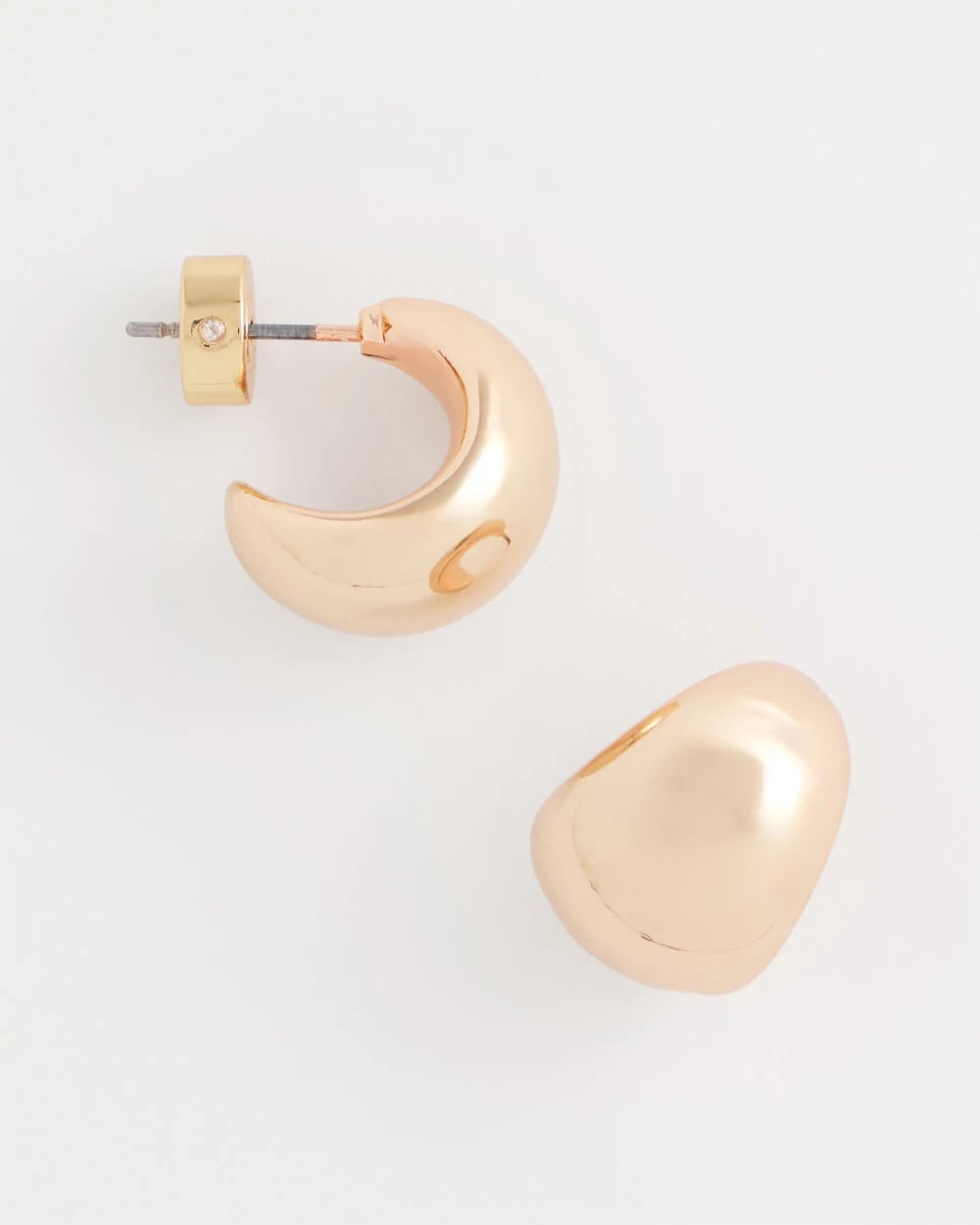 Rose Gold Huggie Hoop Earrings