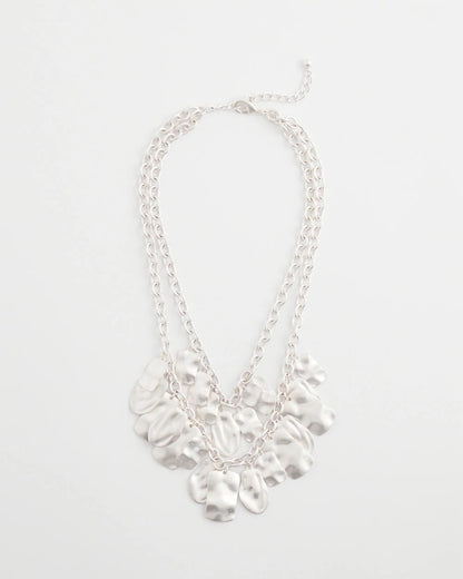 Double Square Charm Pendant Necklace