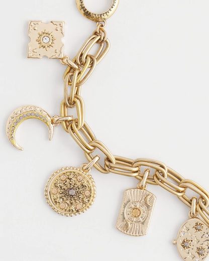 Gold Celestial Charm Bracelet