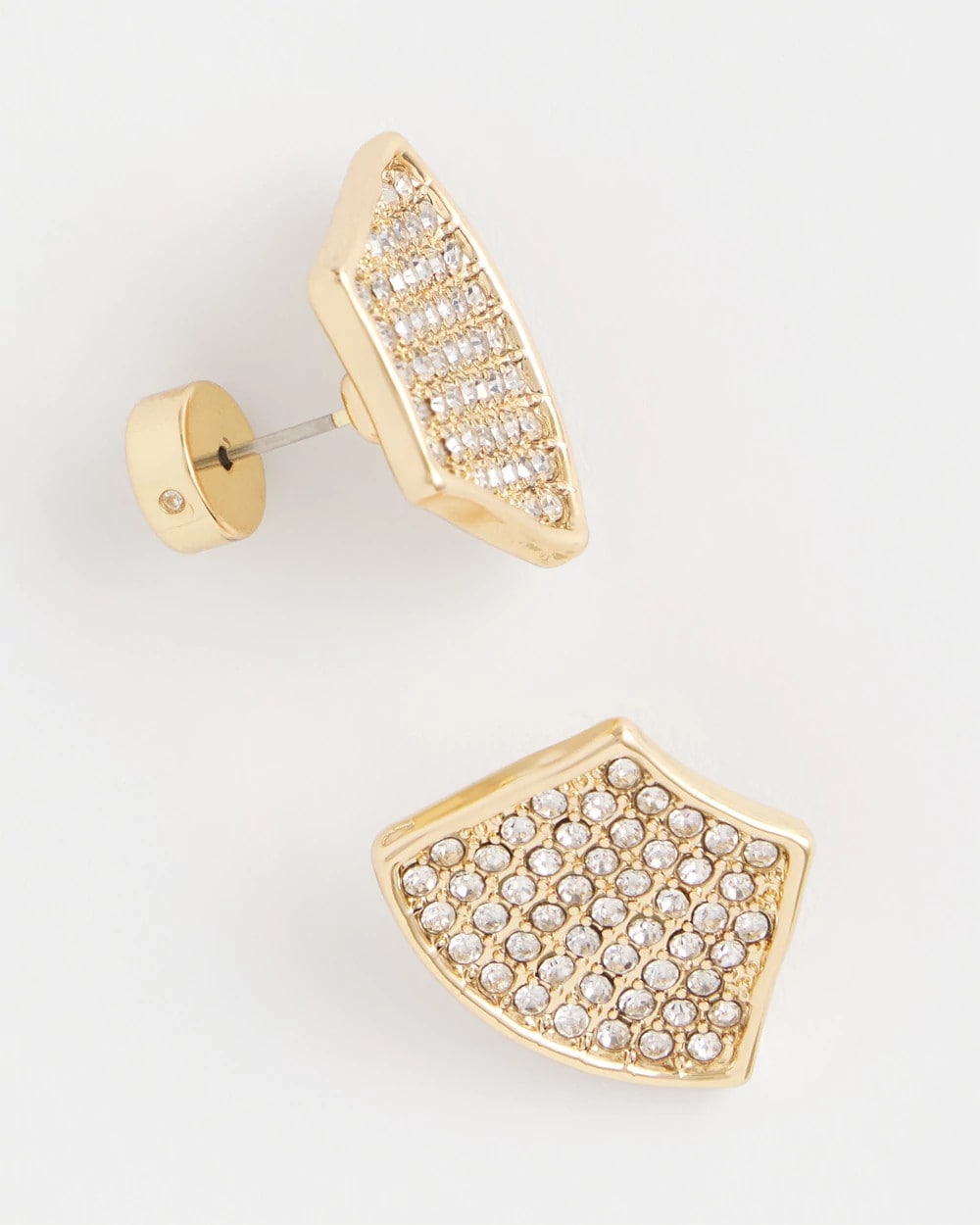 Gold Glitz Fan Earrings