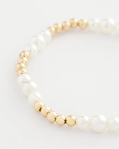 Goldtone Bead Stretch Bracelet