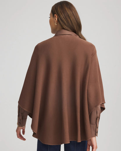 Crepe Open-Front Ruana