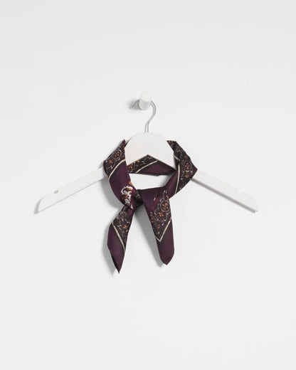 Frosty Floral Square Neckerchief Scarf