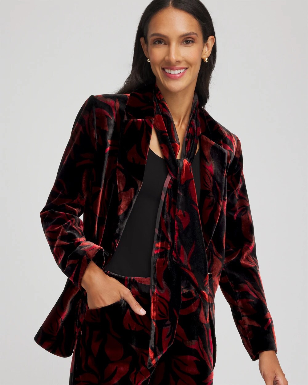 Velvet Rose Skinny Scarf