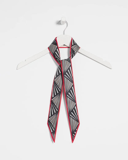 Abstract Reversible Skinny Scarf