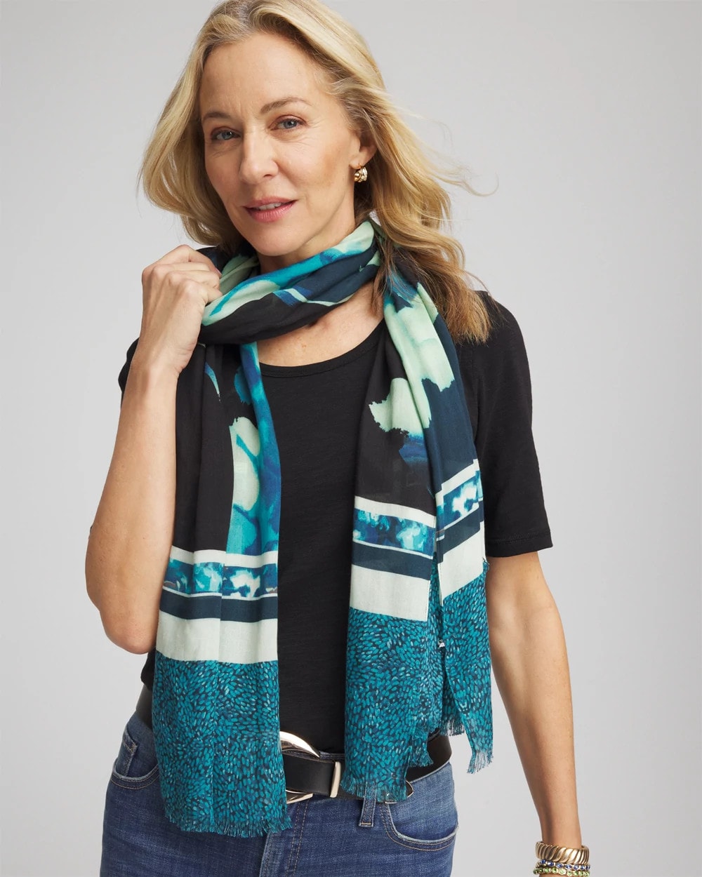 Glacier Colorblock Oblong Scarf