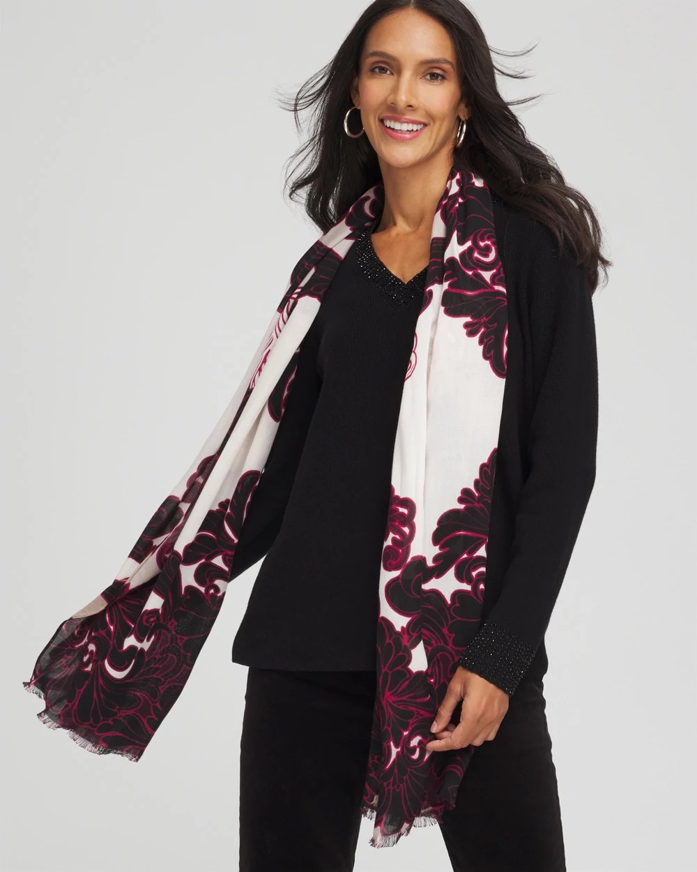 Maude Medallion Oblong Scarf