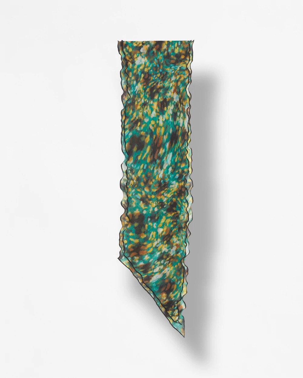 Printed Woven Ruffled Neck Scarf