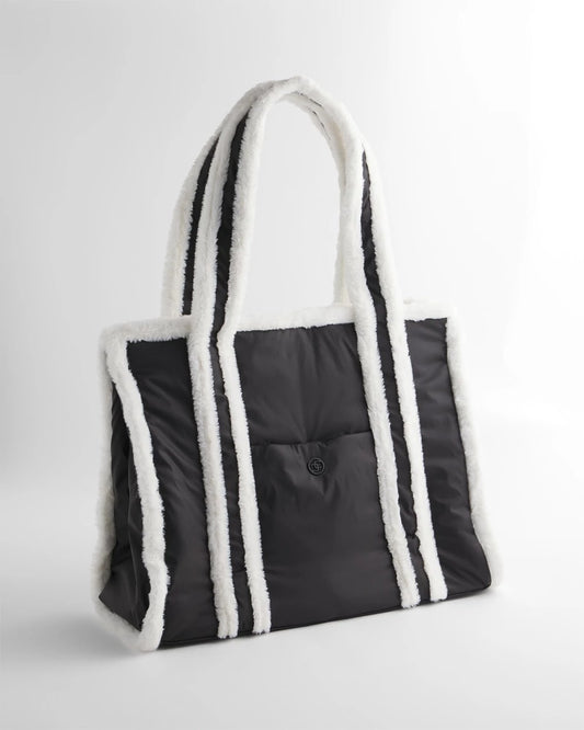 Faux Fur Sporty Tote Bag