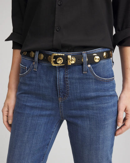 Studded Faux Leather Trouser Belt