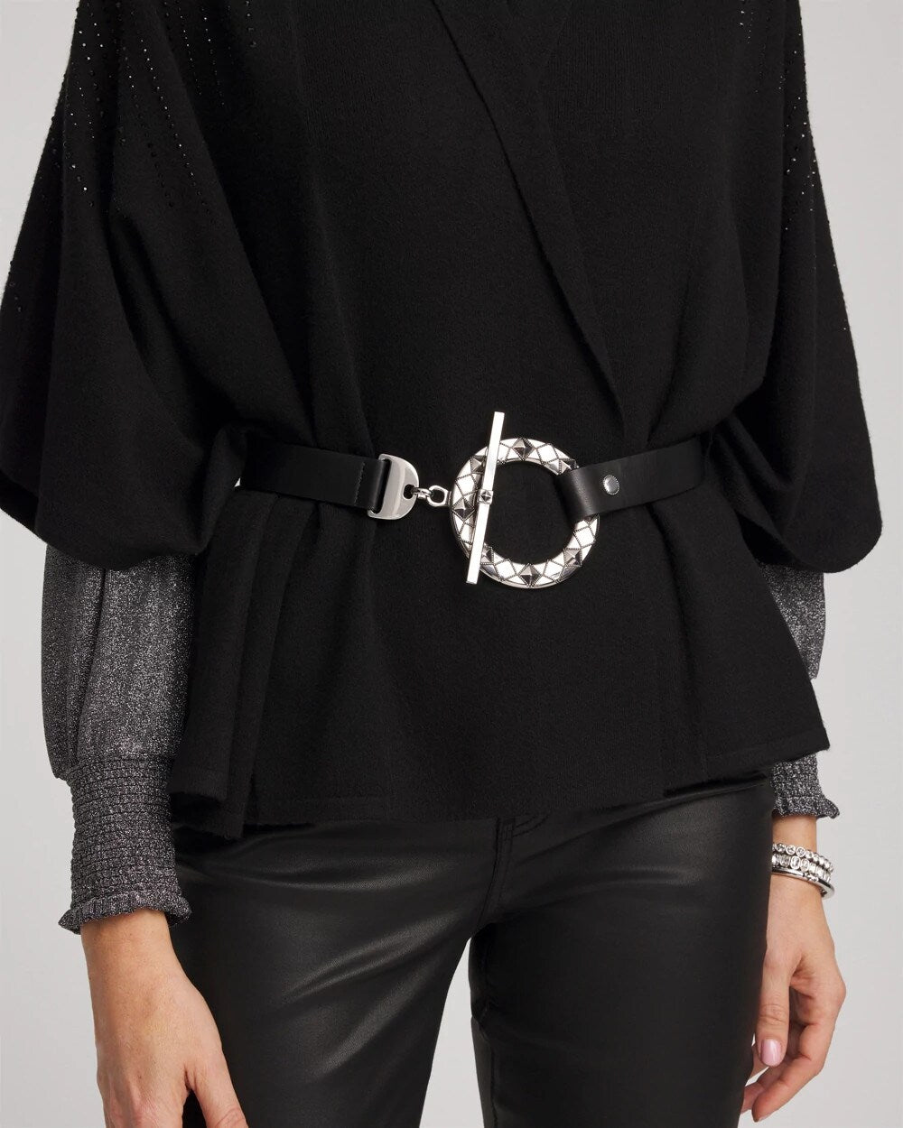 Silver Toggle Trouser Belt