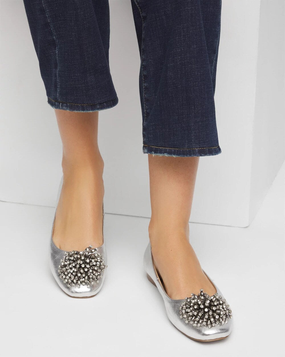 Omega Beaded Ballet Flats