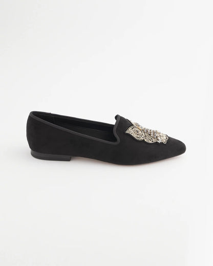 Black Microsuede Loafers