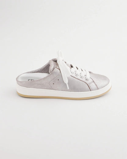 Metallic Snap Slip-On Sneakers