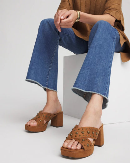 Vale Western Suede Block Heels