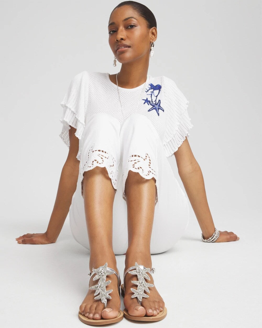 Beach Starfish T-Strap Sandals