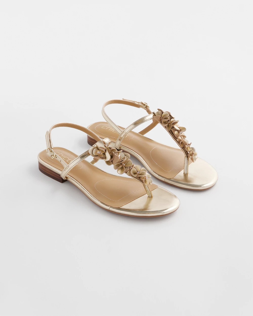 Sioux Flower T-Strap Sandals