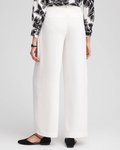 Petite Crepe Pleated Relaxed Pants