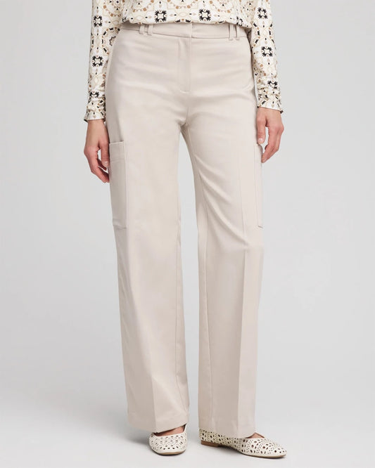 Petite Sateen Cargo Pants