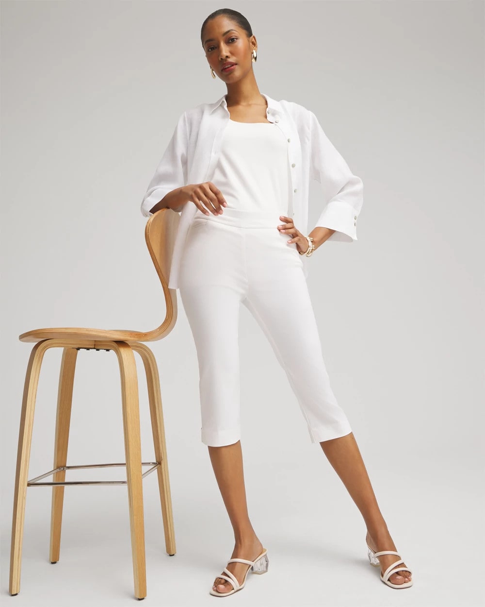 Petite Brigitte Rivet Capris