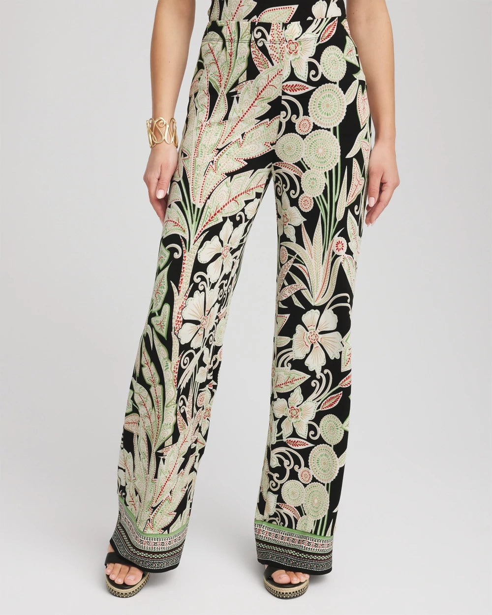 Petite Travelers™ Island-Motif Palazzo Pants