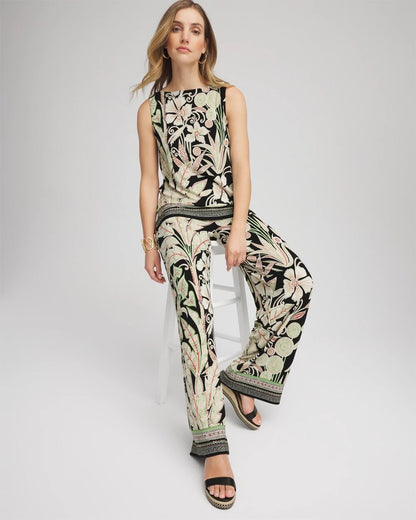 Petite Travelers™ Island-Motif Palazzo Pants