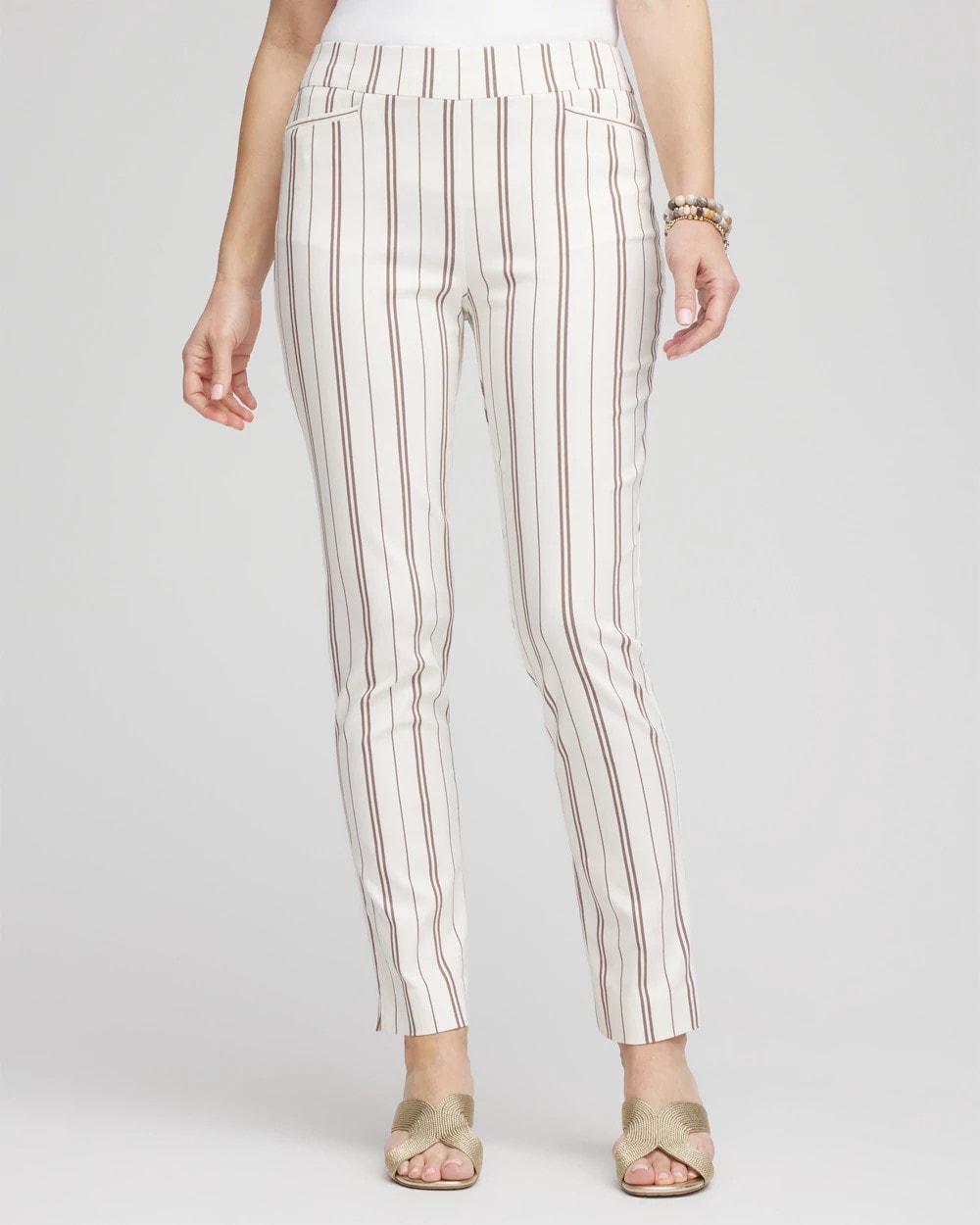 Petite Brigitte™ Striped Ankle Pants