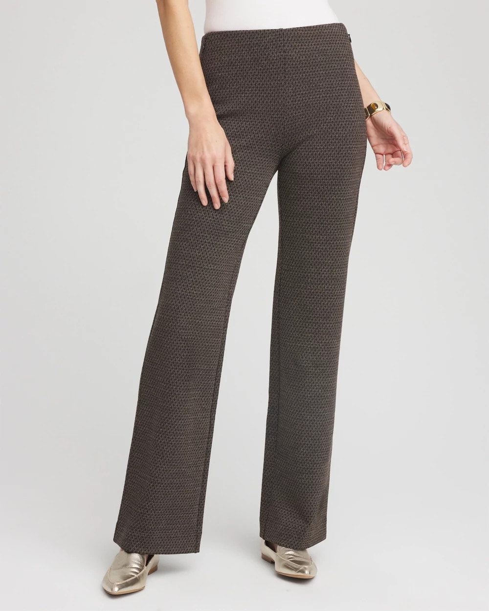 Juliet Jacquard Full-Length Ponte Pants