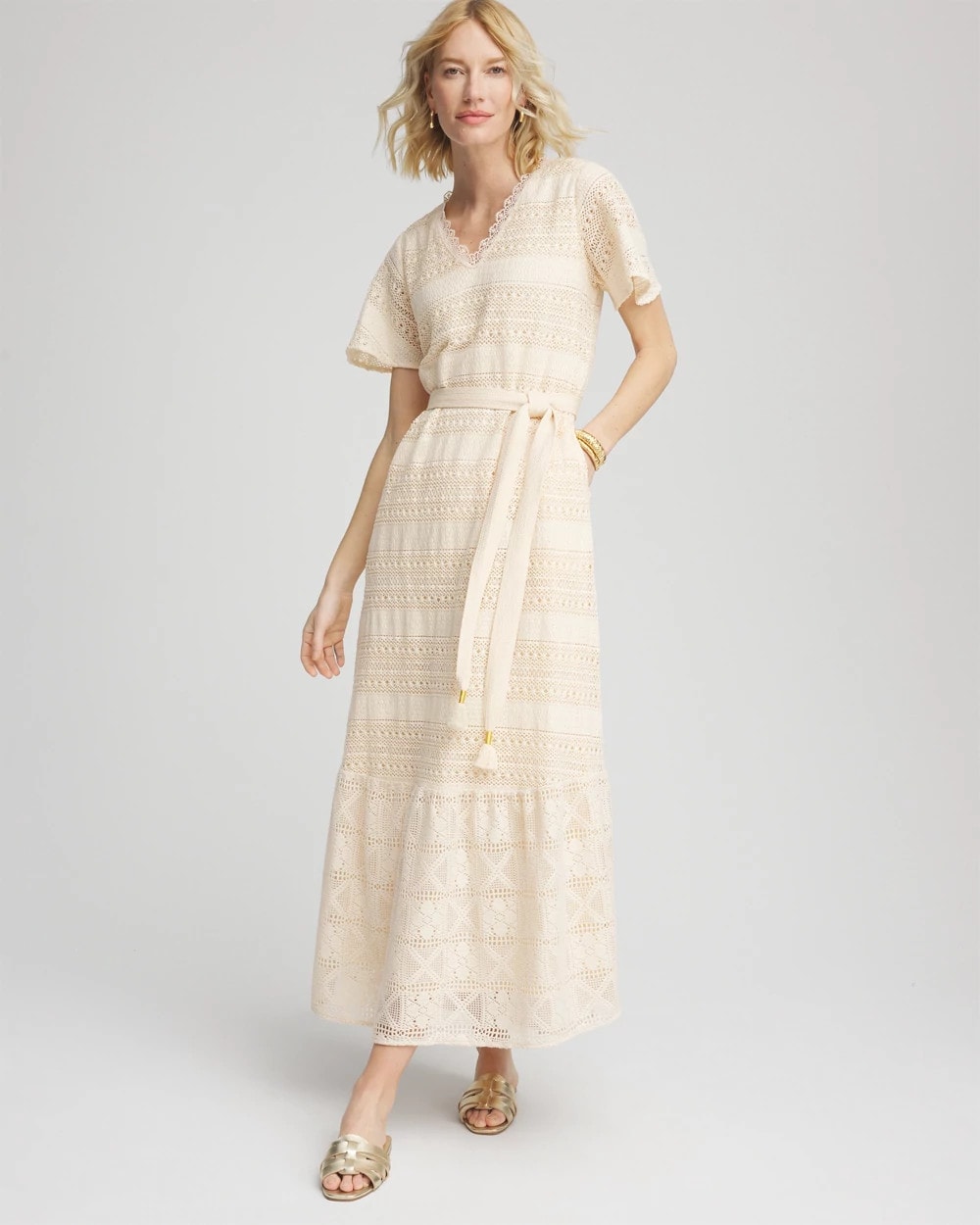 Crochet-Lace Maxi Dress