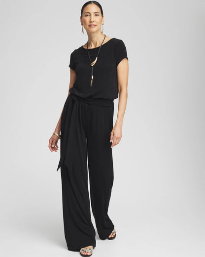 Petite Travelers™ Cap Sleeve Jumpsuit