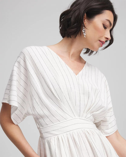 Metallic Striped Maxi Dress