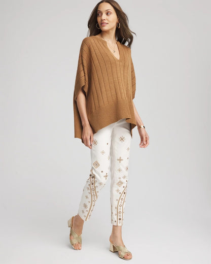 Petite Embellished Girlfriend Slim Ankle Jeans