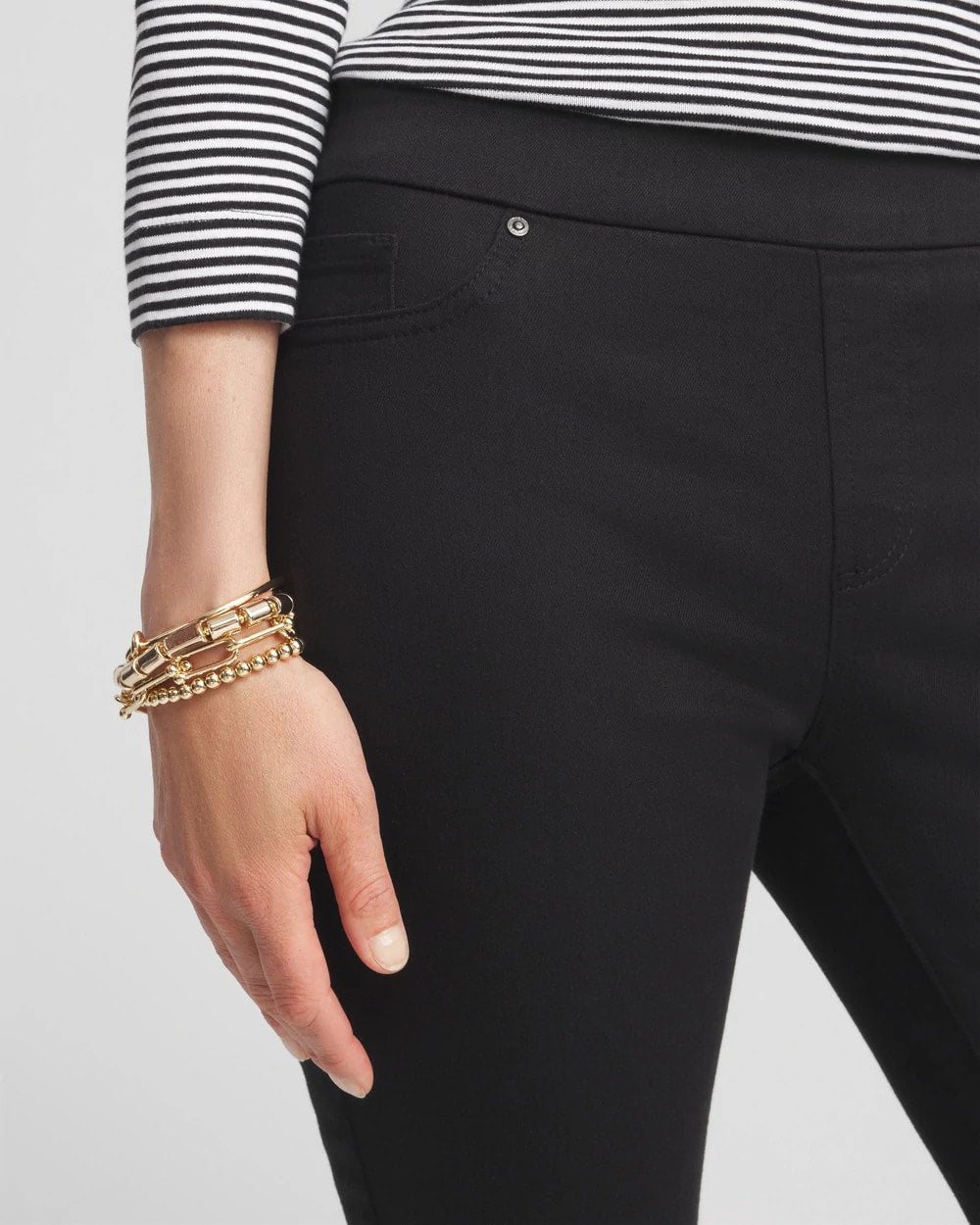 Denim Pull-On Ankle Jeggings