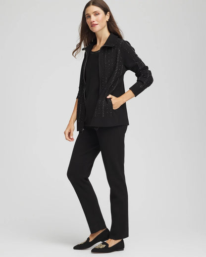 Zenergy® Luxe Diamante Zip Cardigan