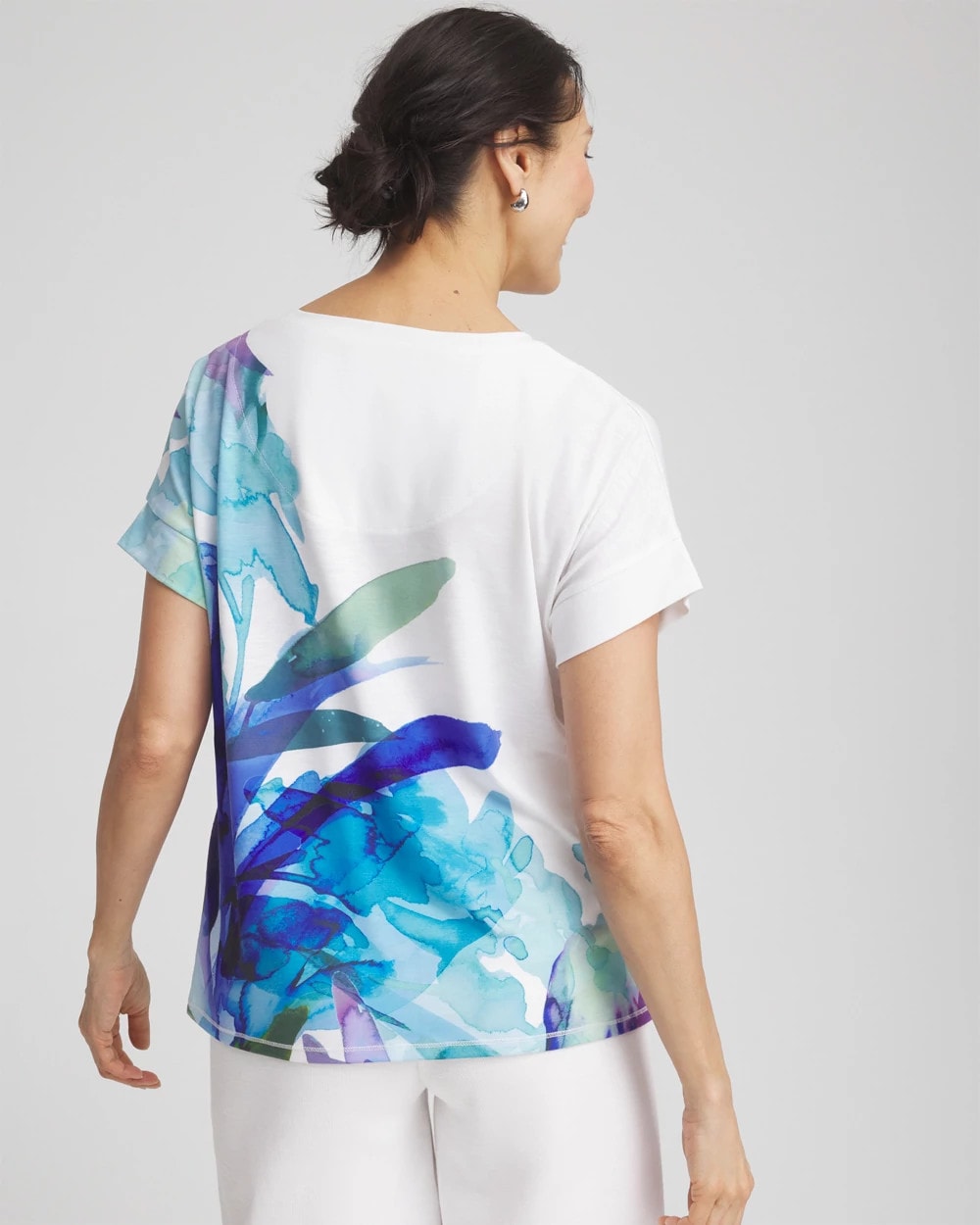 Zenergy® Floral Scoop Neck Tee