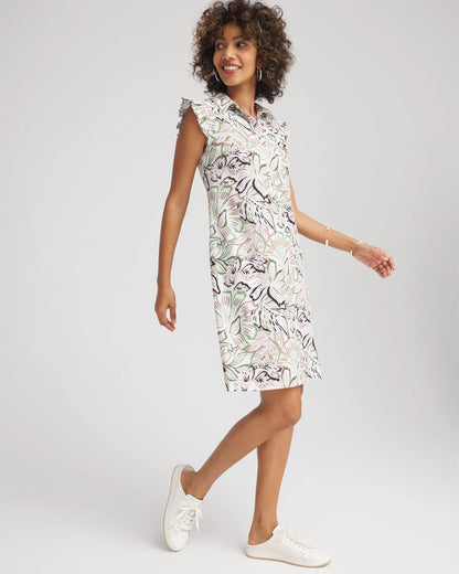 Zenergy® UPF Knit Floral Polo Dress