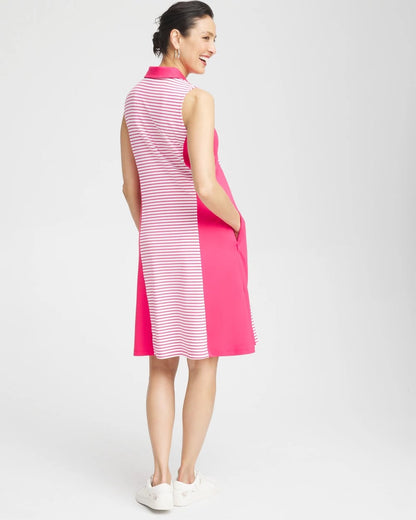 Zenergy® UPF Knit Block Stripe Dress