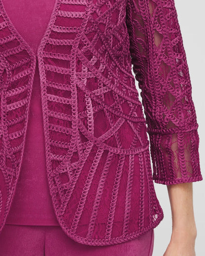 Travelers™ Collection Embroidered Lace Cutwork Jacket