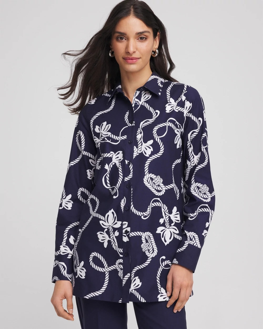 No Iron™ Rope Print Tunic