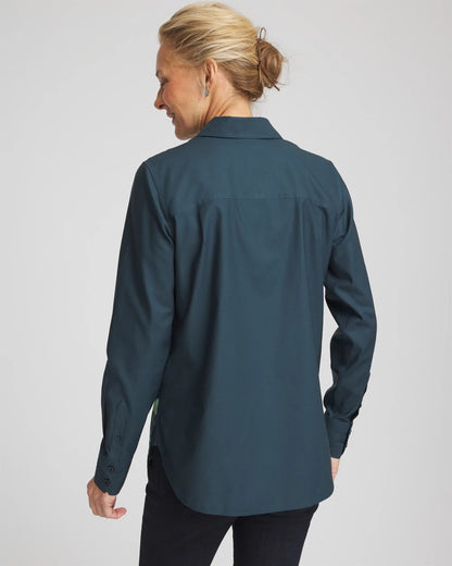 No Iron™ Glacial Flora Sateen Shirt
