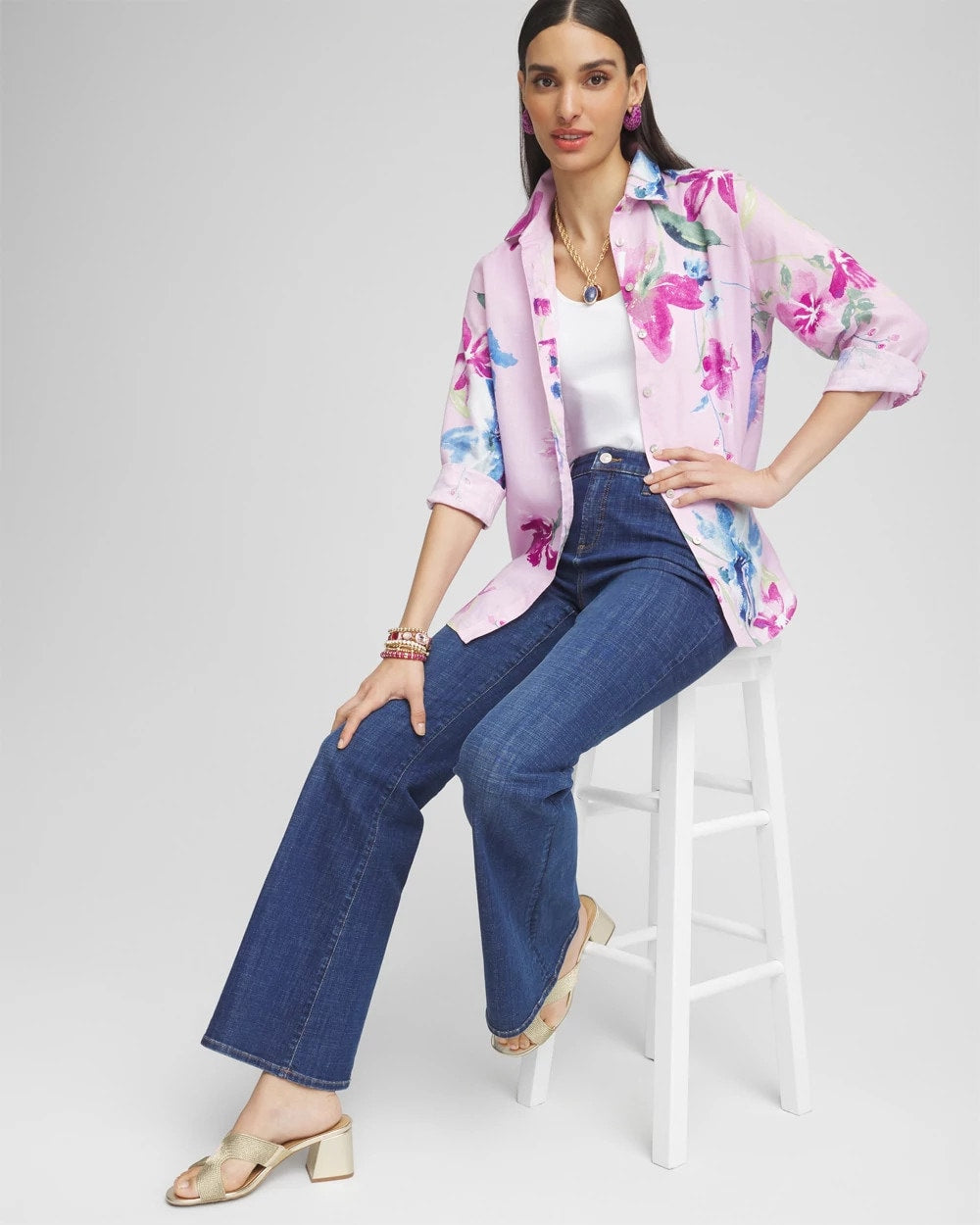 No Iron™ Floral Linen Shirt