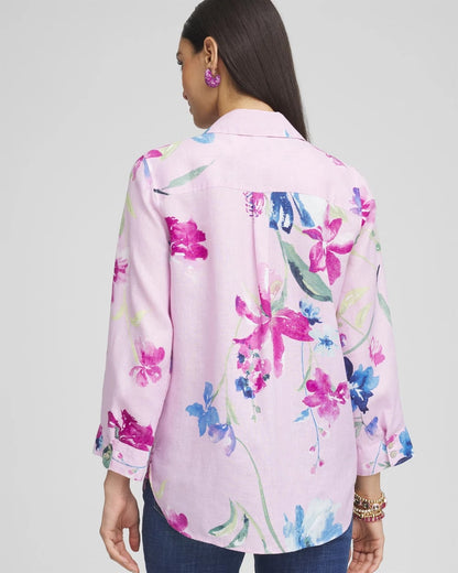 No Iron™ Floral Linen Shirt
