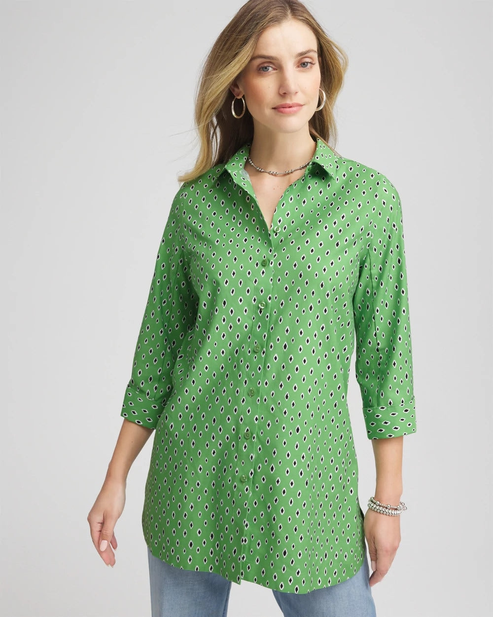 No Iron™ Geo-Print Tunic