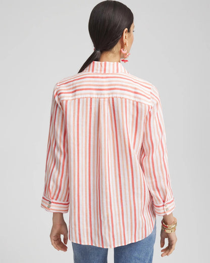 No Iron™ Striped Linen Shirt