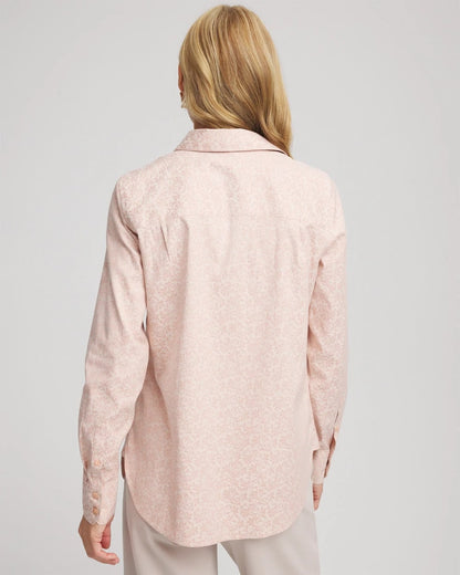 No Iron™ Feminine Jacquard Shirt