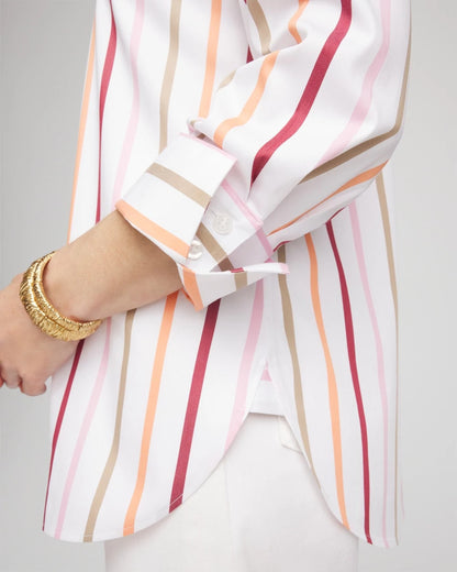 No Iron™ Striped Stretch-Sateen Shirt