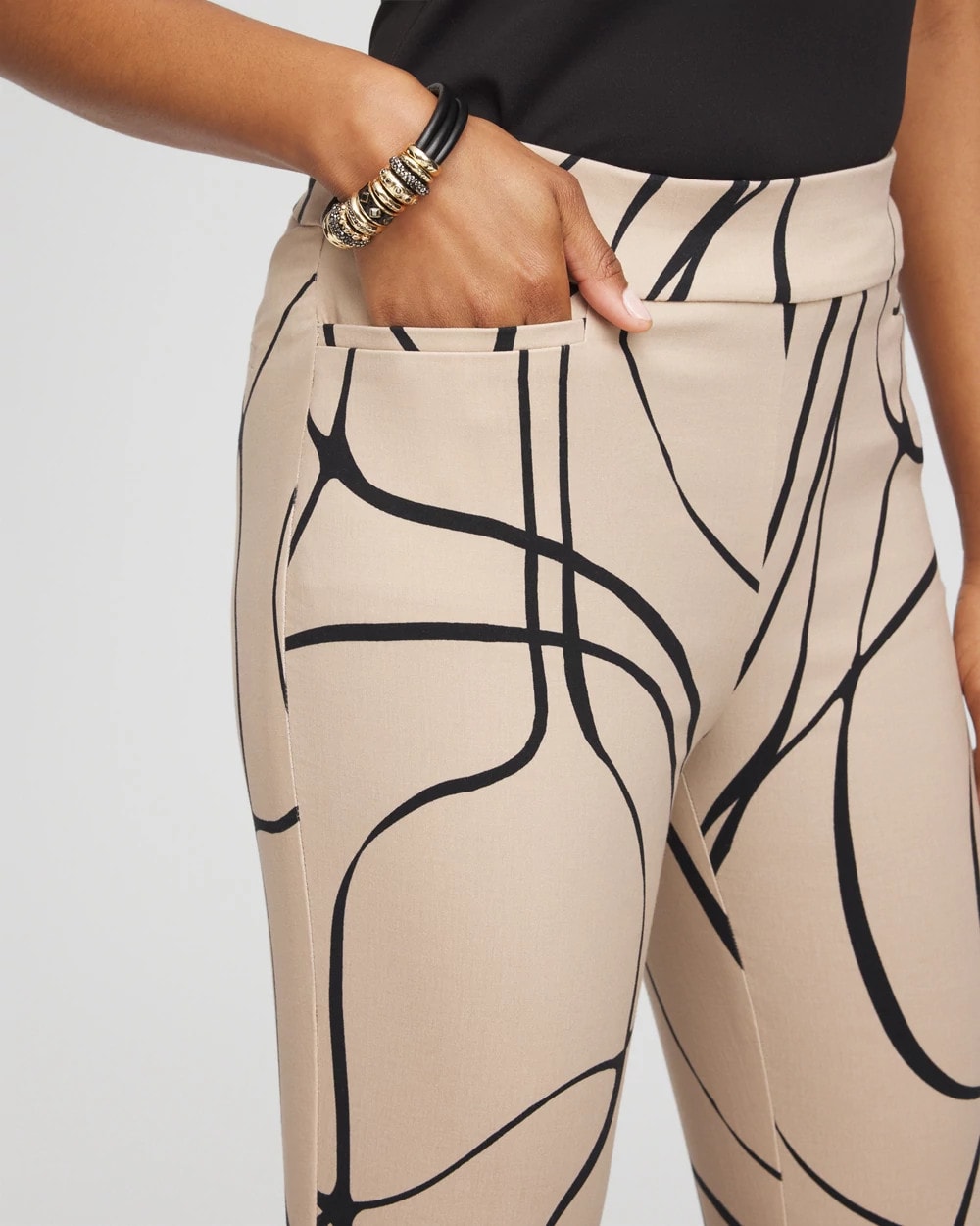 Brigitte™ Golden Leaf Slim Full-Length Pants