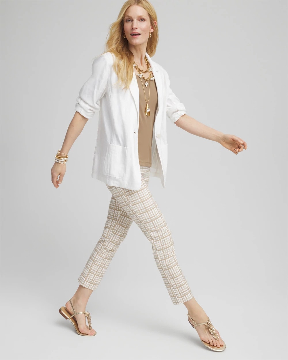 Brigitte™ Plaid Cropped Pants